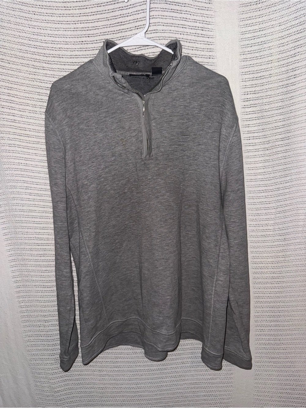 Claiborne Gray Long Sleeve Quarter-Zip Pullover